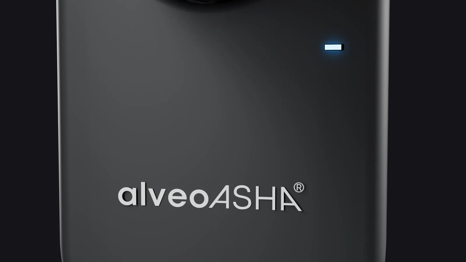 Close-up of the alveoASHA logo