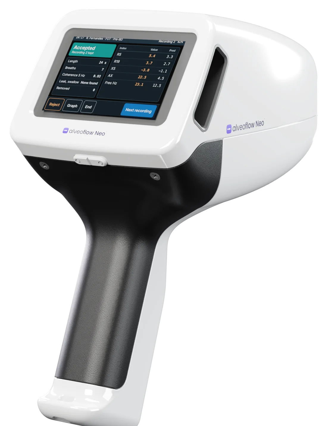 alveoflow Neo portable oscillometry device