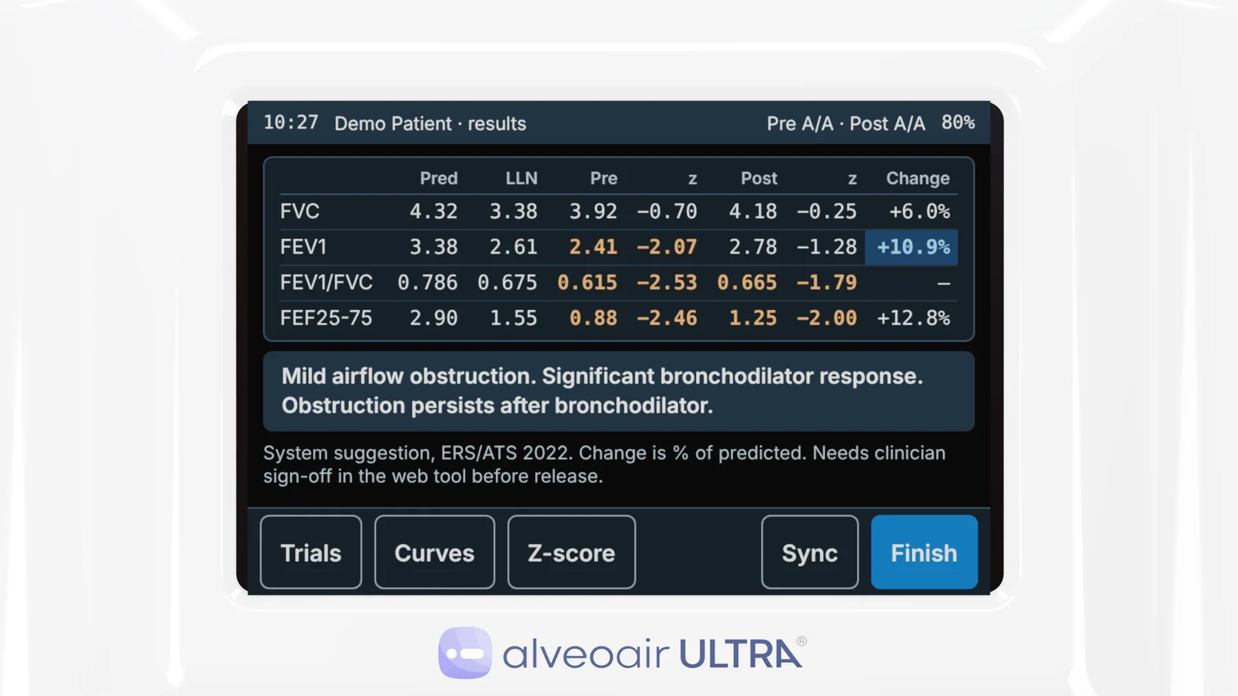 Spirometry on Ultra