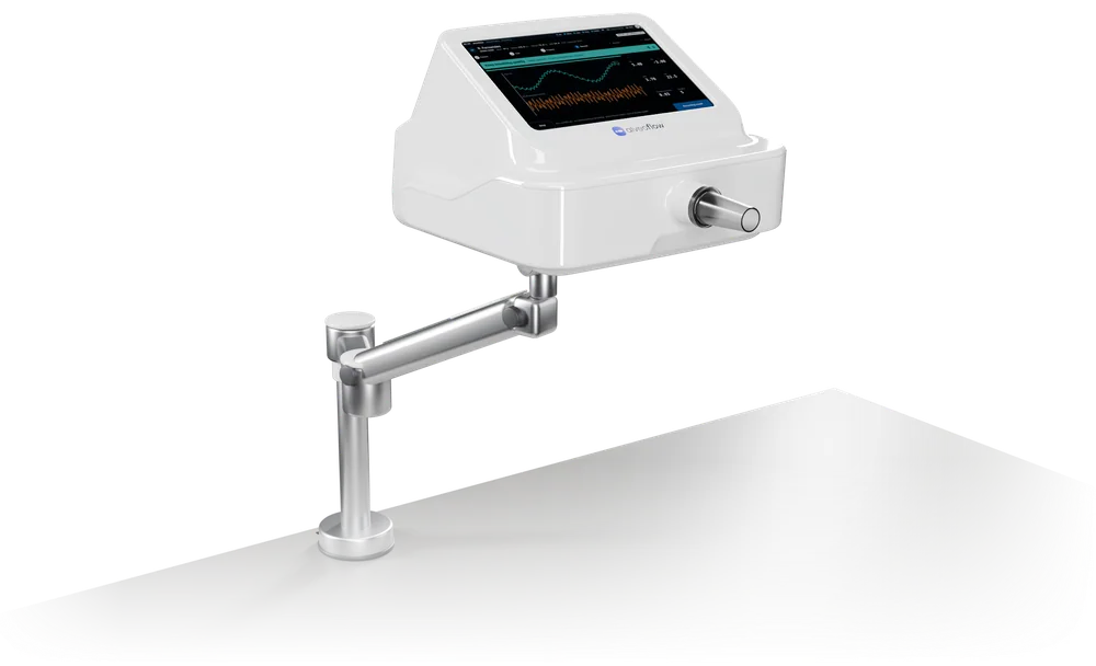 alveoflow Pro on its articulating arm